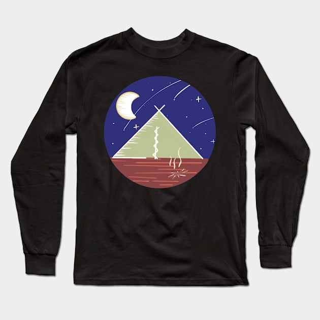 Camping Under the Stars / Nature Camping Trip Long Sleeve T-Shirt by nathalieaynie